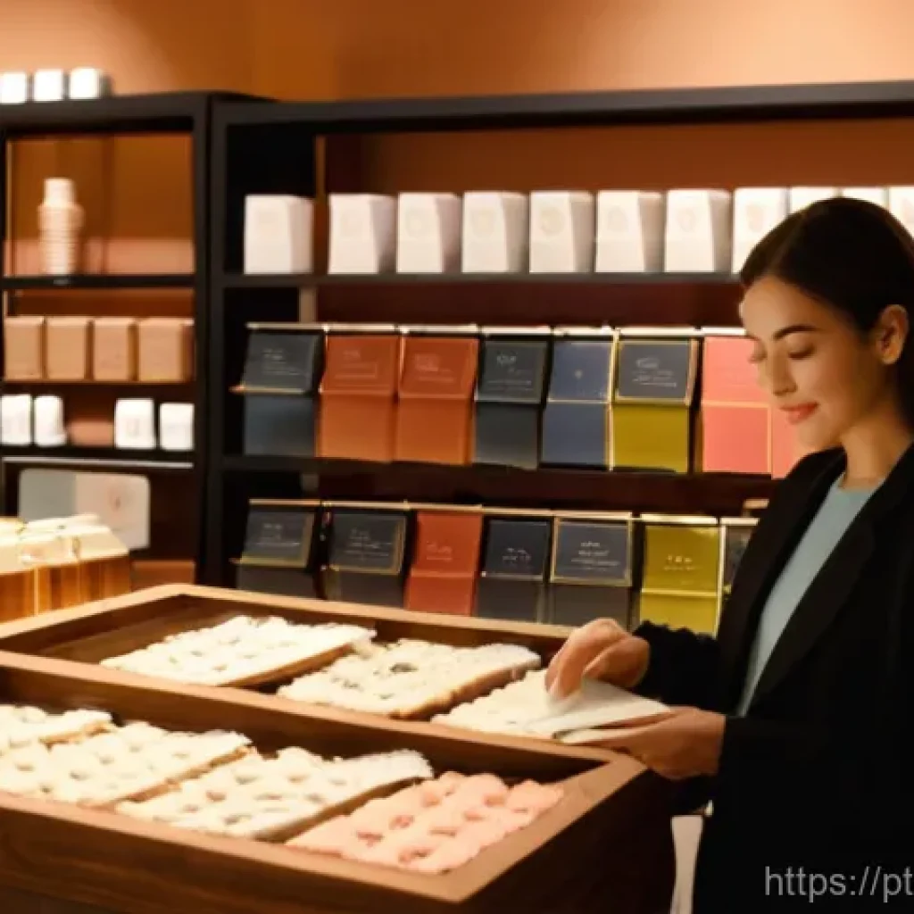 뉴아날로그 트렌드의 마케팅 성공 사례 - **Prompt: "A cozy and inviting boutique store interior with warm, soft lighting. Focus on a discerni...