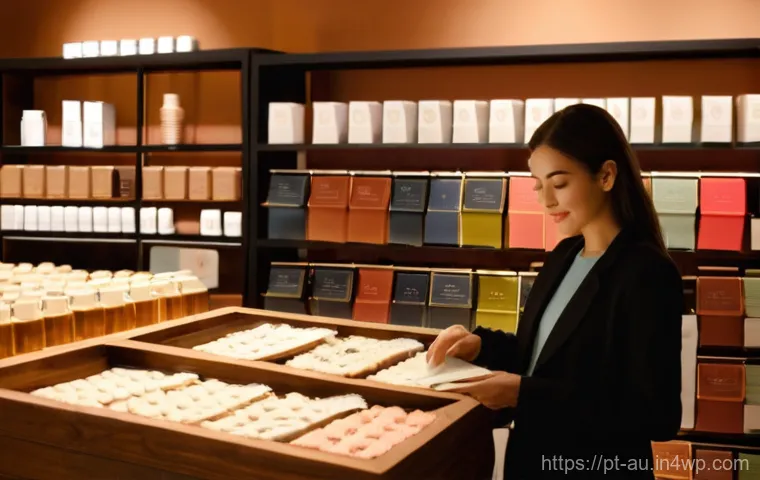 뉴아날로그 트렌드의 마케팅 성공 사례 - **Prompt: "A cozy and inviting boutique store interior with warm, soft lighting. Focus on a discerni...