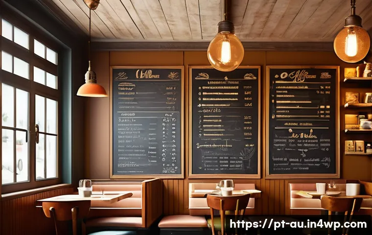 뉴아날로그 트렌드의 마케팅 기법 - A cozy vintage-inspired Brazilian coffee shop interior blending 1960s design elements with modern te...