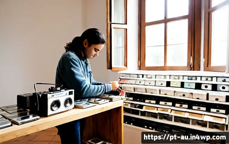 Home 30 뉴아날로그 트렌드를 주제로 한 아트 프로젝트 - Photorealistic contemporary art studio in Lisbon, Portugal, featuring a young artist assembling a ta...